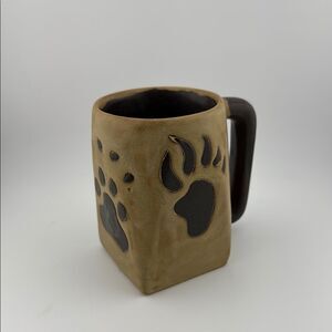 Vintage Mara Mexico Bear Paw Print Ceramic Mug